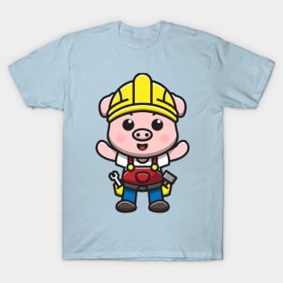 construction worker pig T-Shirt